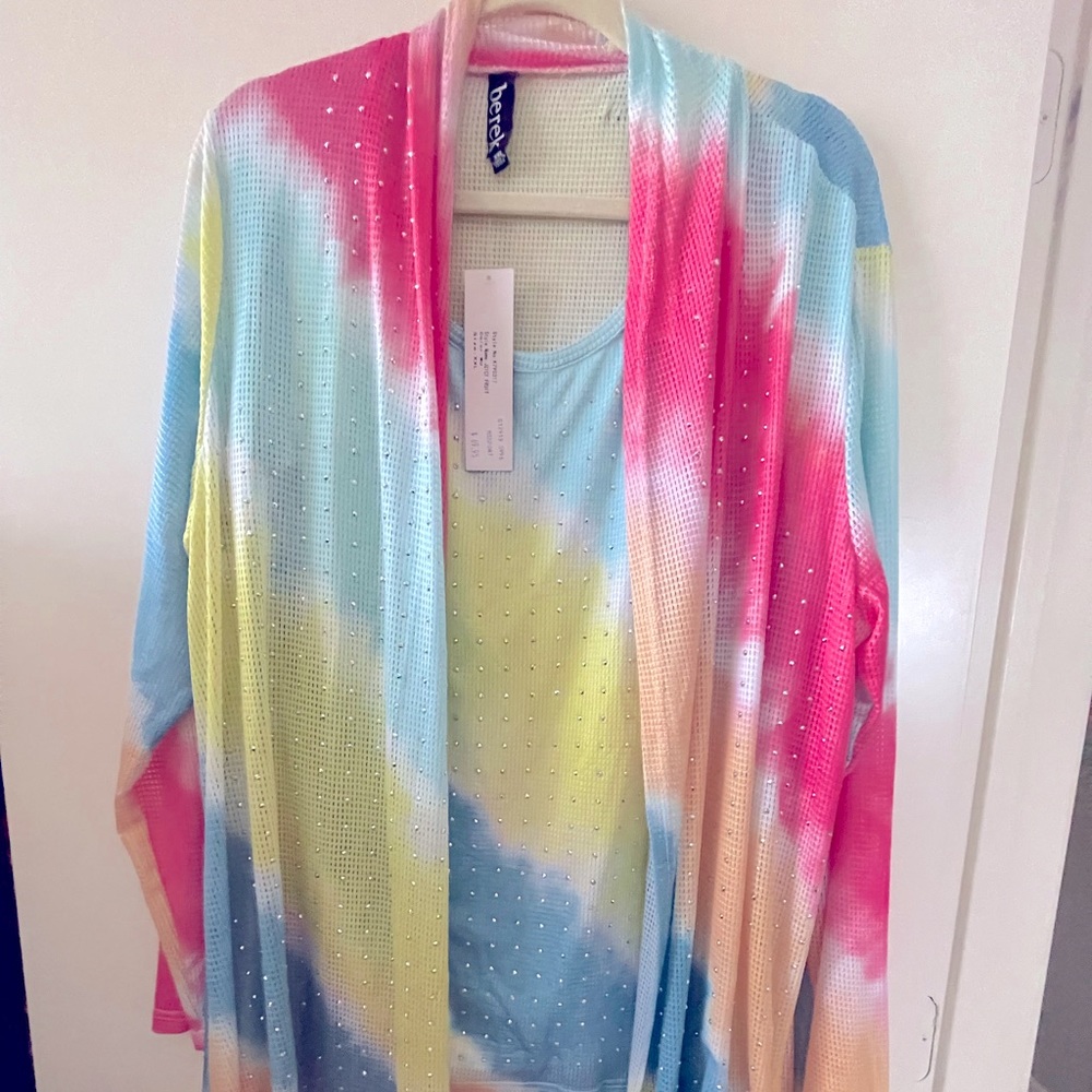 Tank top with cardigan new w tags